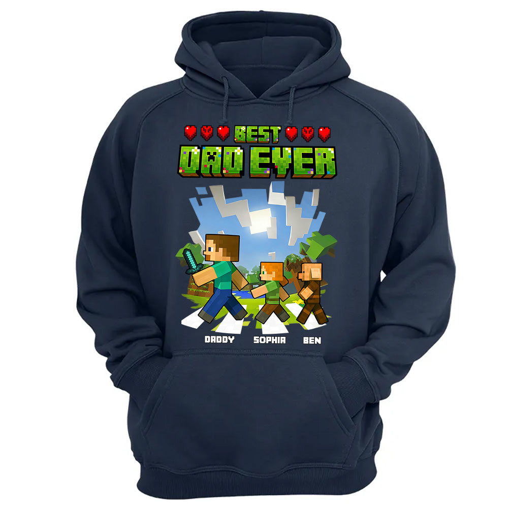 DadCraft Best Dad Ever, Personalized DadCraft Shirt With Kids Name, Gifts For Dad, For Father's Day MI209 VH01
