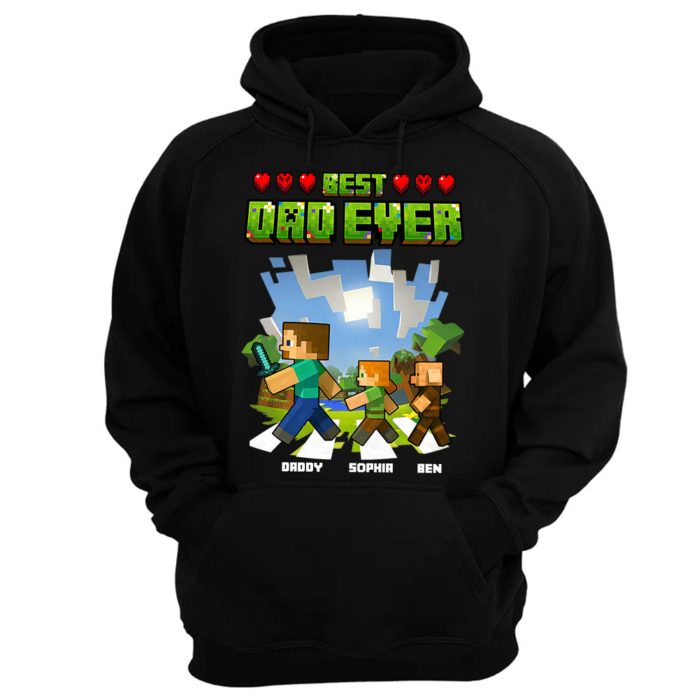DadCraft Best Dad Ever, Personalized DadCraft Shirt With Kids Name, Gifts For Dad, For Father's Day MI209 VH01