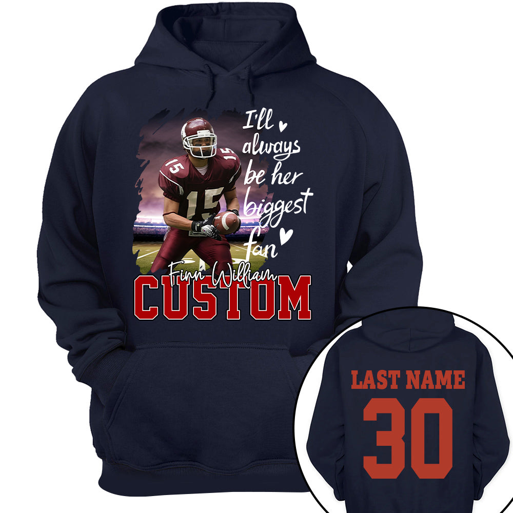 Custom Photo I'll Always Be His Biggest Fan For Sports Lovers - Personalized Gift For Sport Player Vr2 Hv01