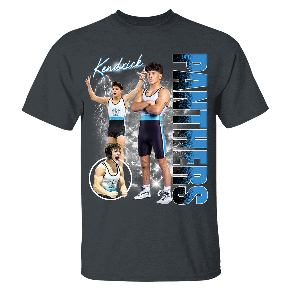 Custom Photo Wrestler Shirt - Personalized Team Name School Name Bootleg Shirt NA04 Hv01