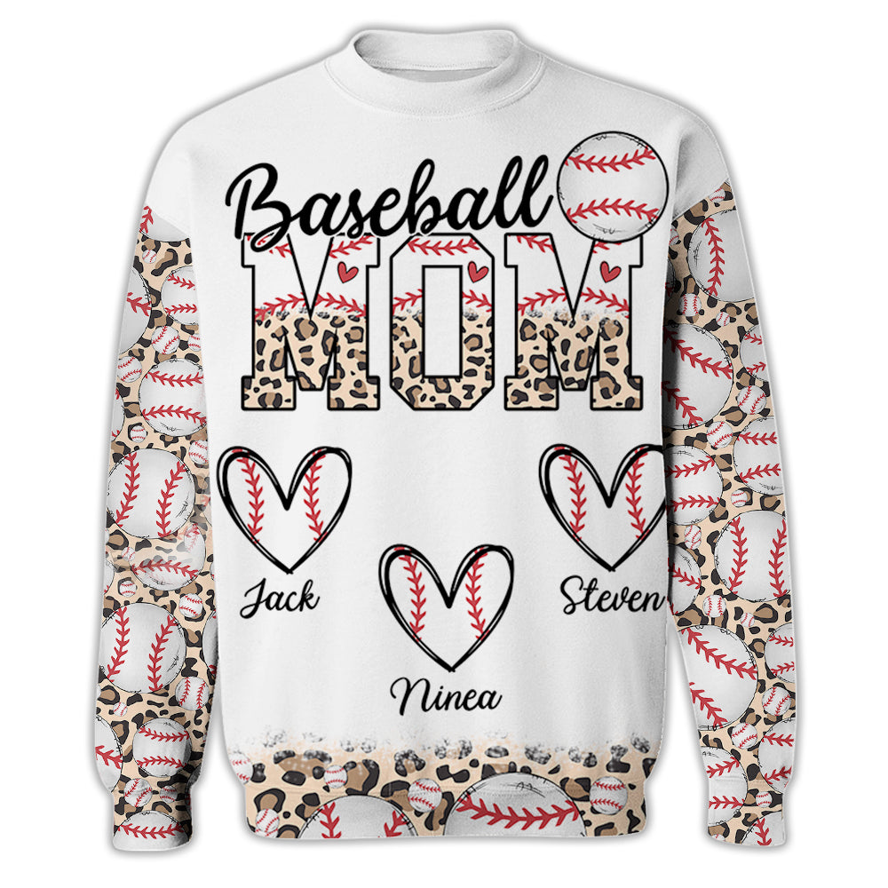 Baseball Mom - Personalized All Over Print Shirt Tu20