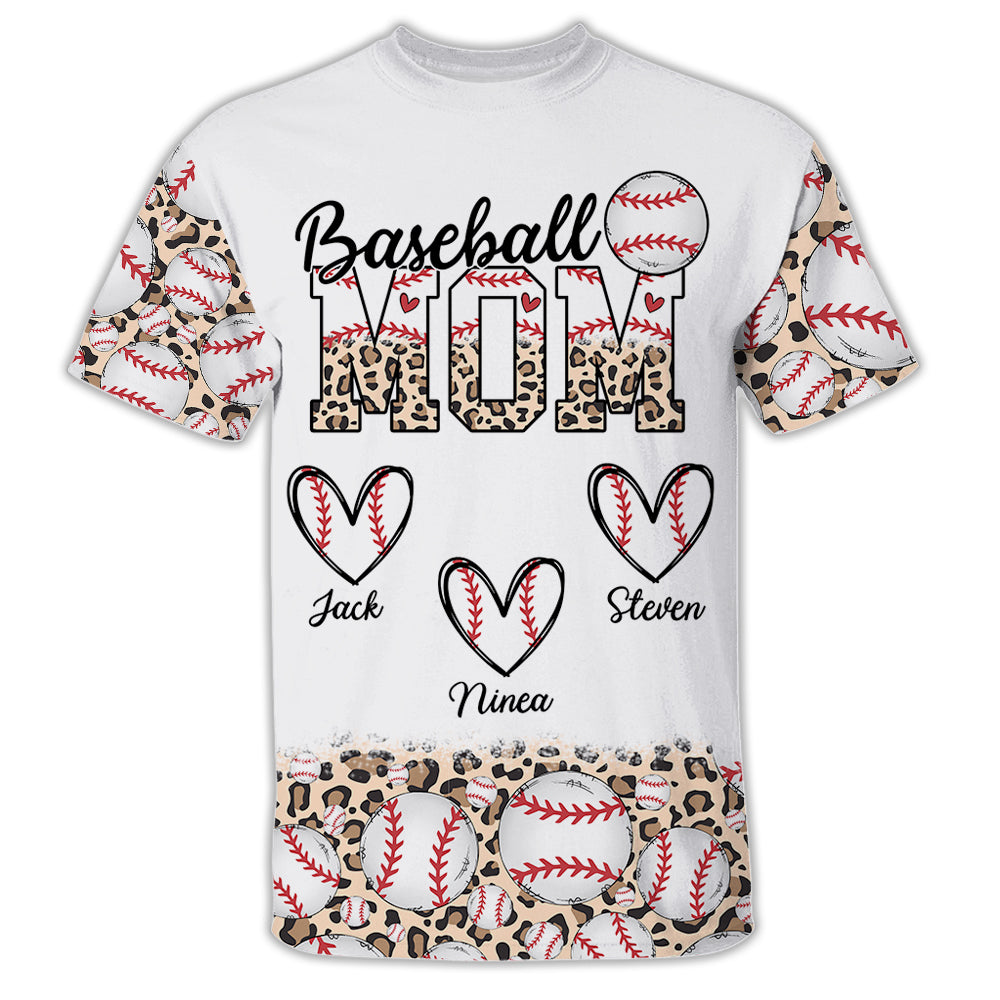 Baseball Mom - Personalized All Over Print Shirt Tu20