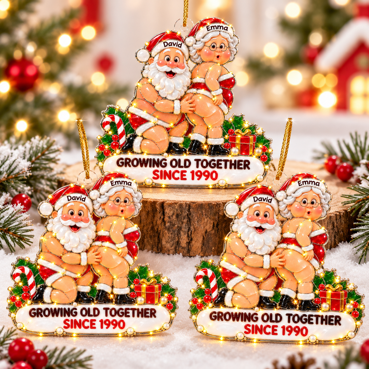 Growing Old Together- Personalized Couple Ornament A2110 VH01