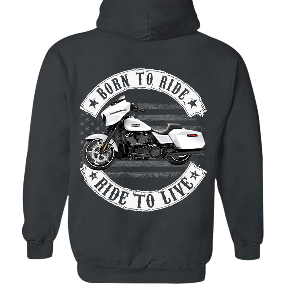 Born To Ride - Ride To Live - Personalized Upload Vehicle Photo For Biker A2110 VH01