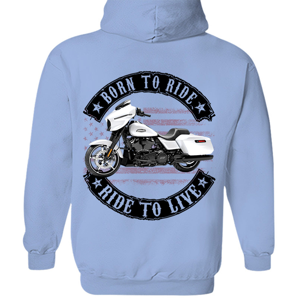 Born To Ride - Ride To Live - Personalized Upload Vehicle Photo For Biker A2110 VH01
