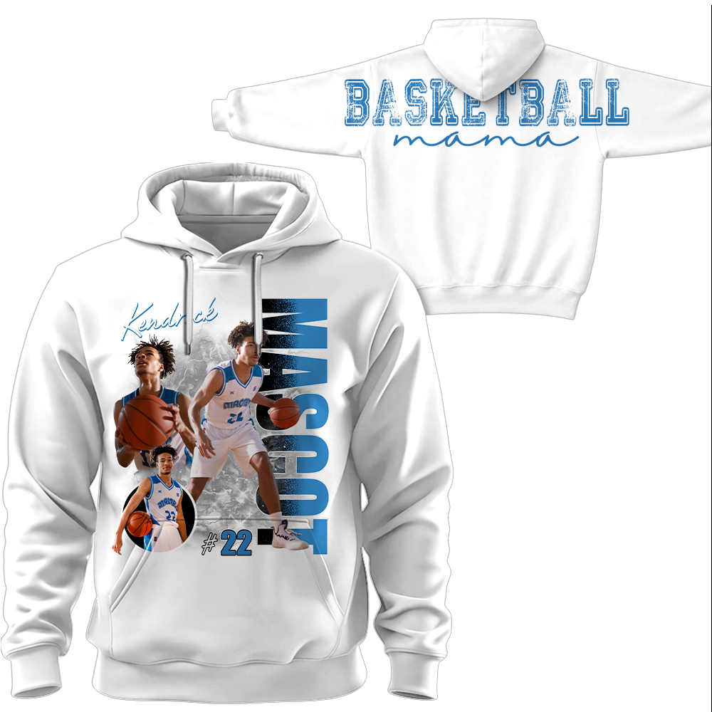 Personalized Basketball Mom Sweatshirt, Custom Large Back Graphic, Gift For Basketball Mom Basketball Family Basketball Lovers MI209 TH23