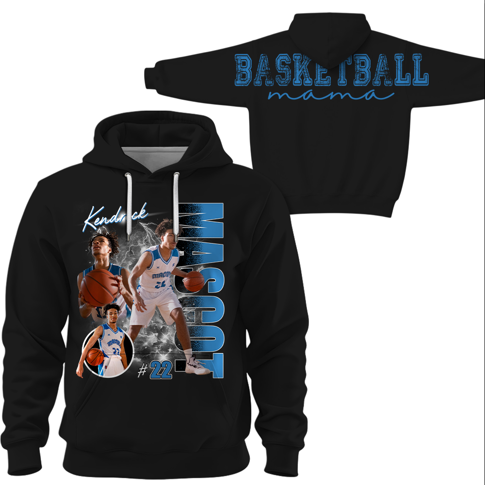Personalized Basketball Mom Sweatshirt, Custom Large Back Graphic, Gift For Basketball Mom Basketball Family Basketball Lovers MI209 TH23