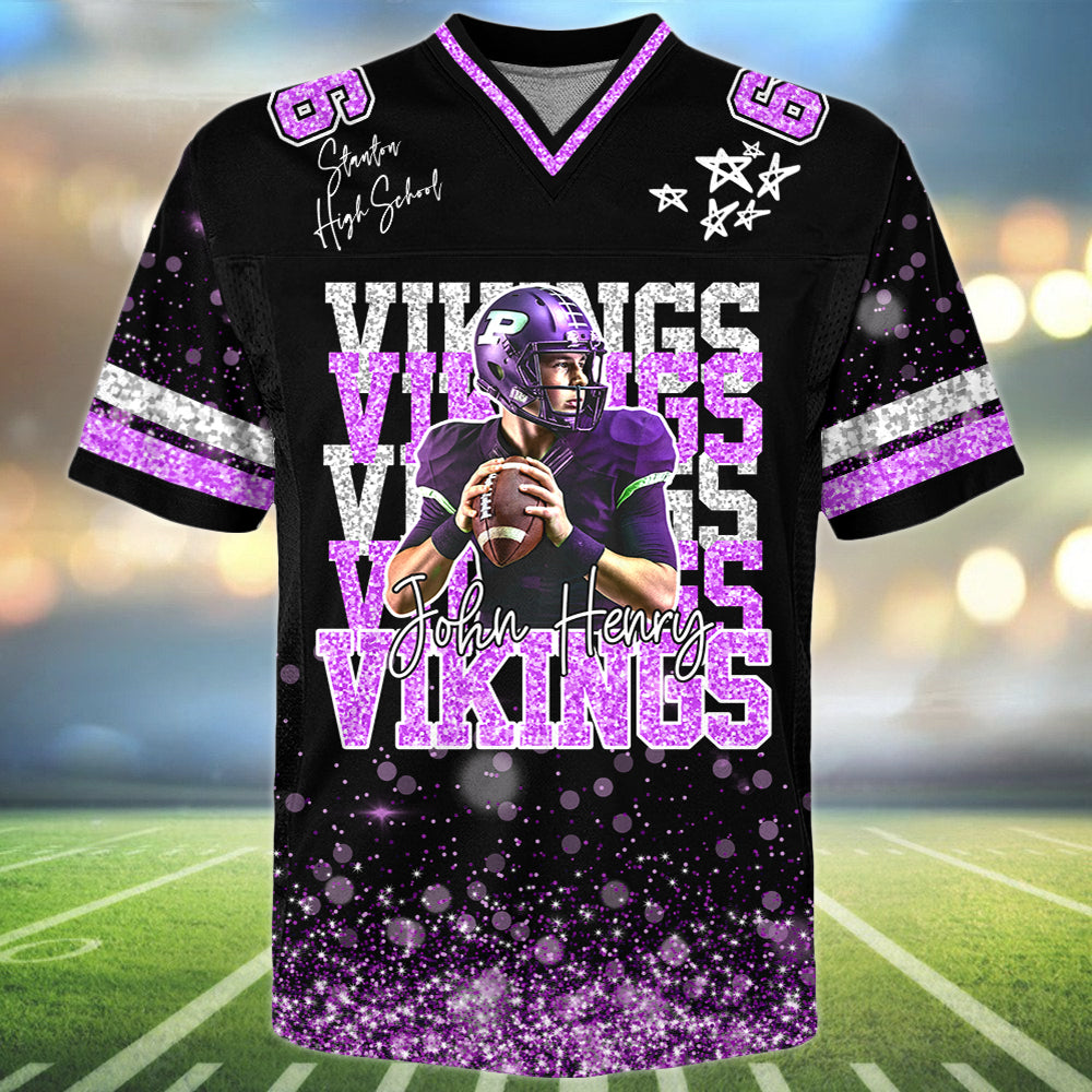 Custom Photos Football Jersey For Football Lovers - Personalized All Over Print Shirt NA04  Hv01