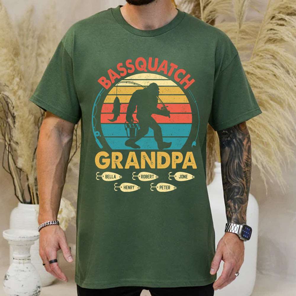 Personalized Bassquatch Bigfoot Fishing Shirt Father's Day - KT810 Tu20- 04.08.2026