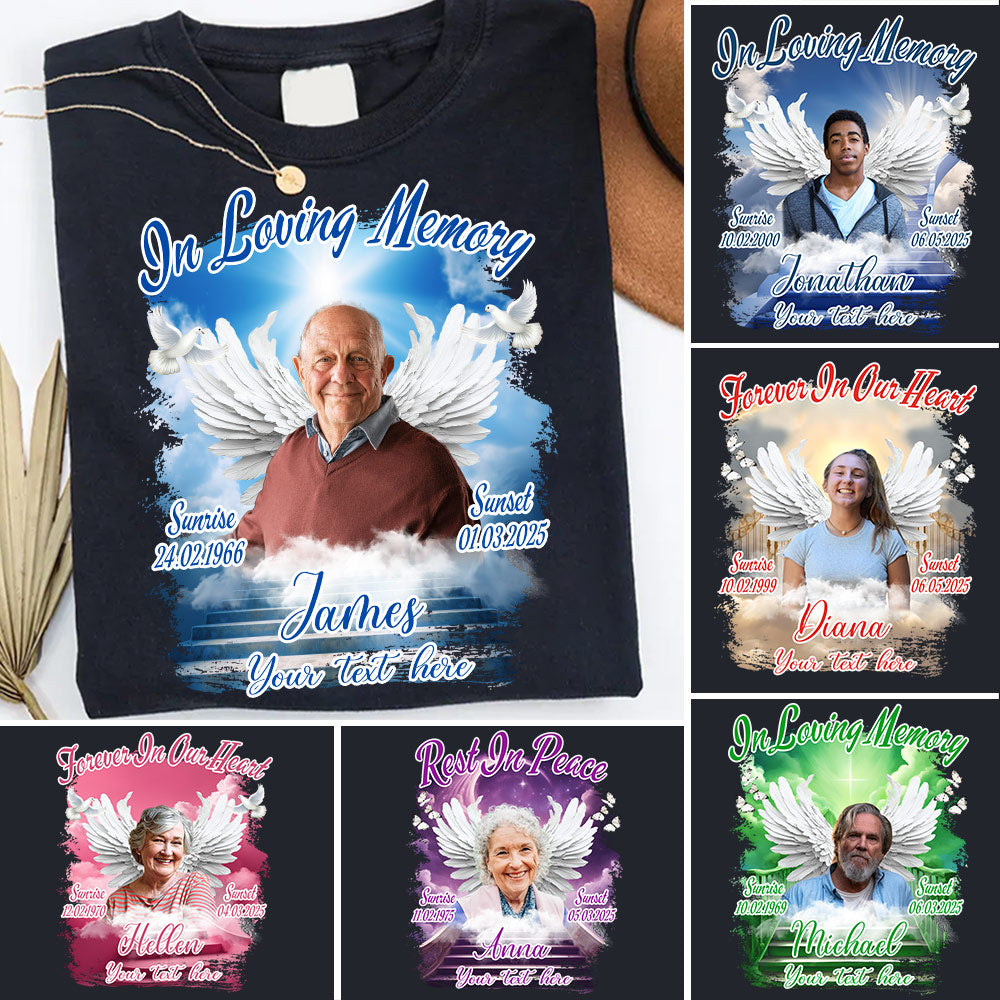 Custom Upload Photo In Loving Memory Shirt Do99