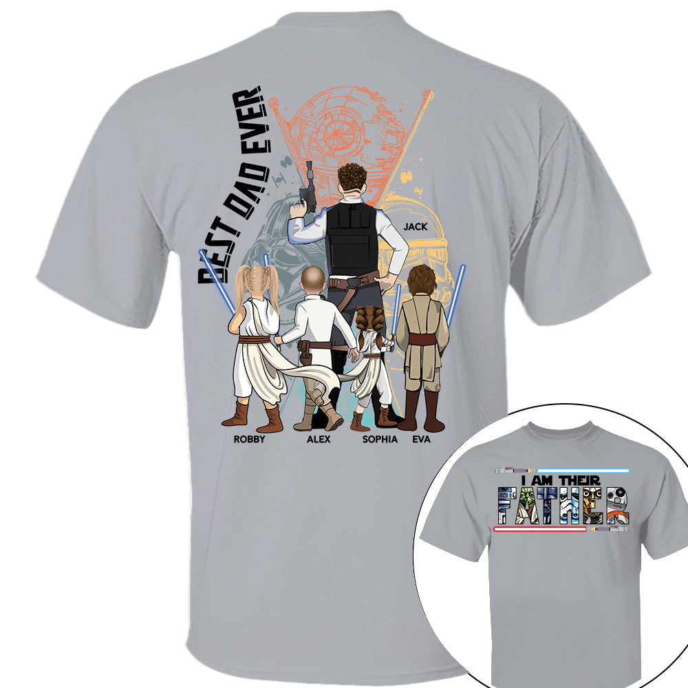Custom Father's Day Shirt with Kids Name, I Am Their Father Custom Tee, Best Dad Ever Gift Shirt Nh00