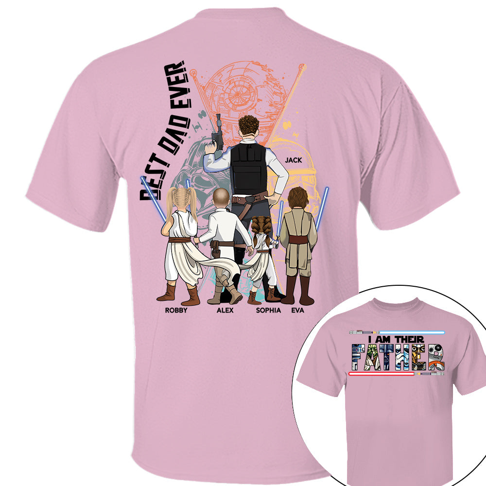 Custom Father's Day Shirt with Kids Name, I Am Their Father Custom Tee, Best Dad Ever Gift Shirt Nh00