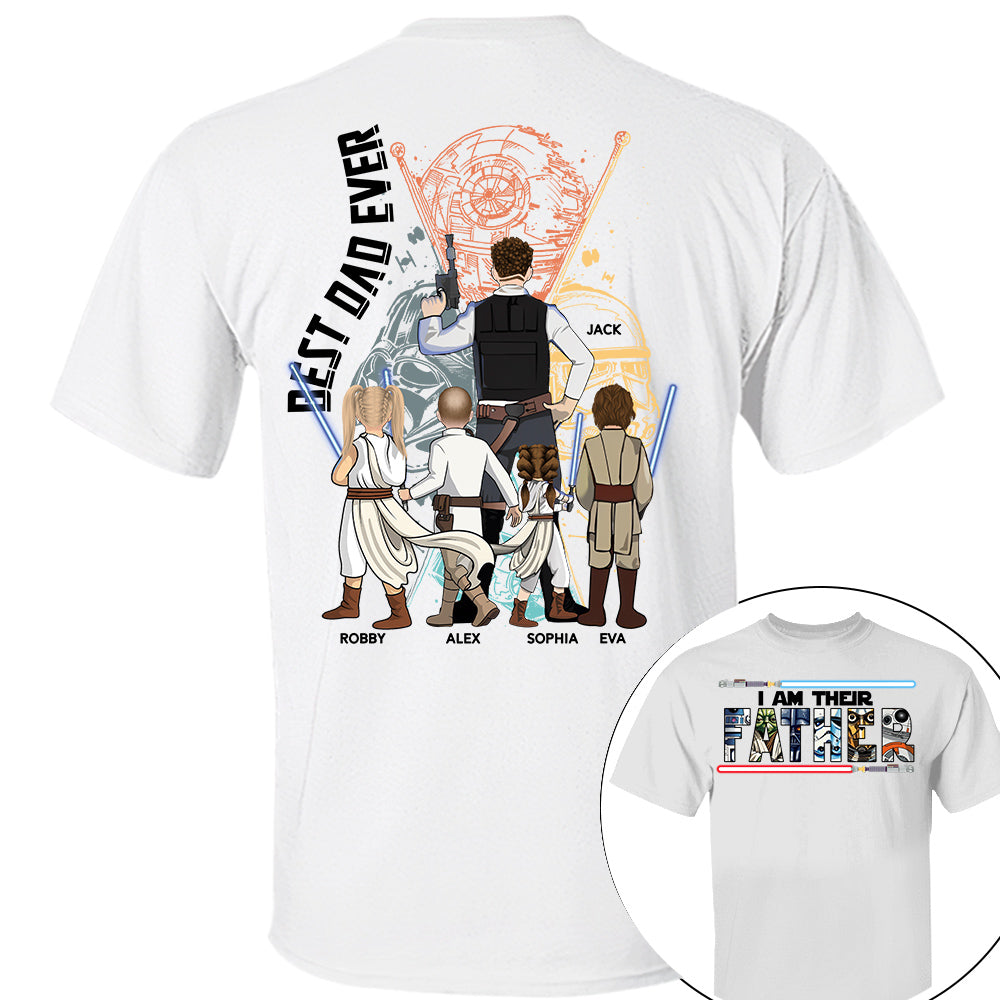 Custom Father's Day Shirt with Kids Name, I Am Their Father Custom Tee, Best Dad Ever Gift Shirt Nh00