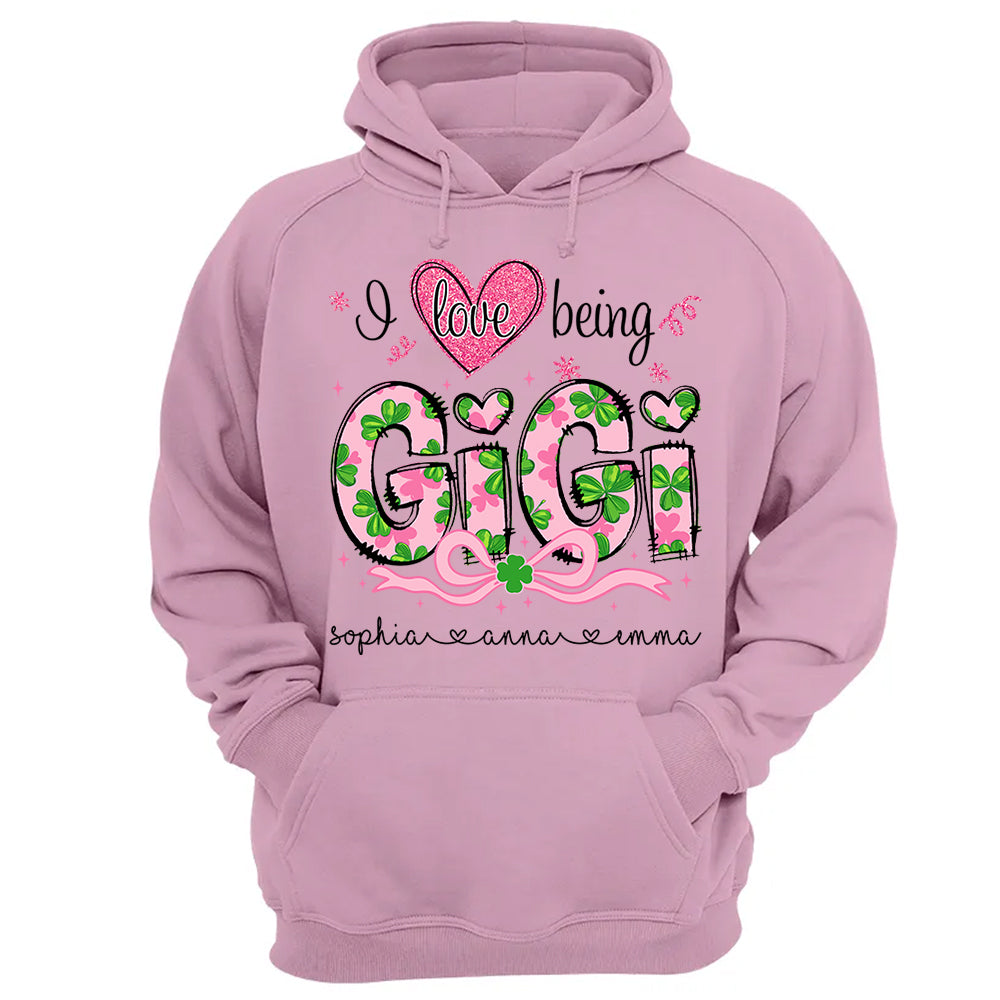 I Love Being Gigi Shirt - Personalized Lucky Shirt For Grandma Mimi Gigi NA04 Do99