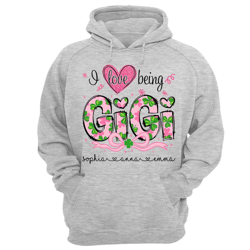 I Love Being Gigi Shirt - Personalized Lucky Shirt For Grandma Mimi Gigi NA04 Do99