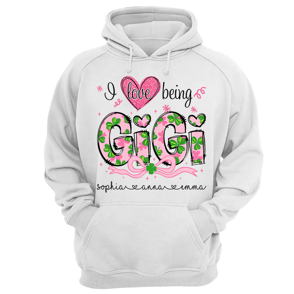 I Love Being Gigi Shirt - Personalized Lucky Shirt For Grandma Mimi Gigi NA04 Do99