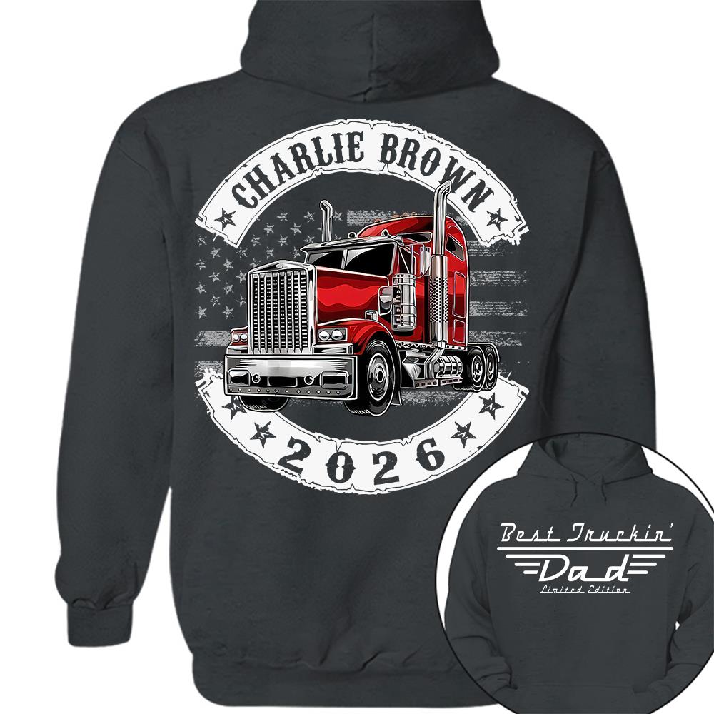 Best Truckin Dad Ever America Driver Dad Custom Shirt L0411 Hv01