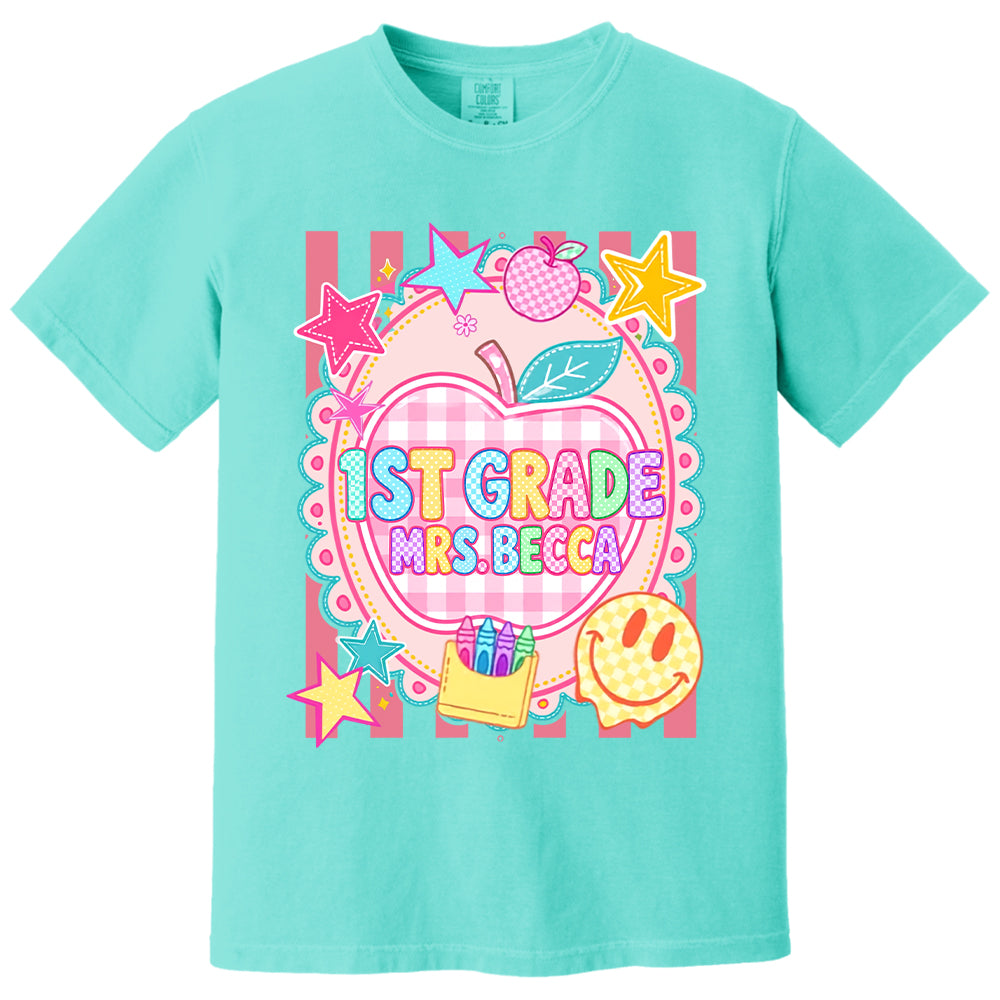 Personalized First Day Of School Shirt, Custom Name & Grade, Back To School Tee L0411 T24