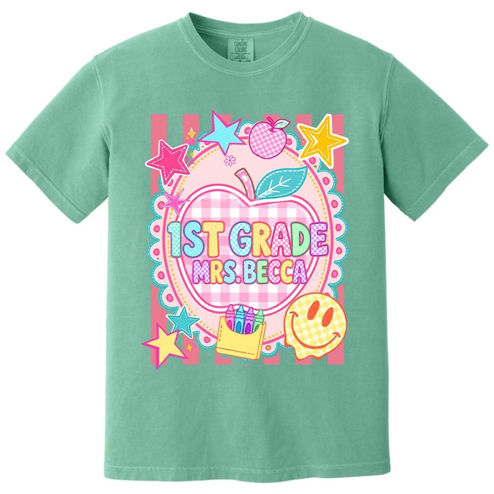 Personalized First Day Of School Shirt, Custom Name & Grade, Back To School Tee L0411 T24