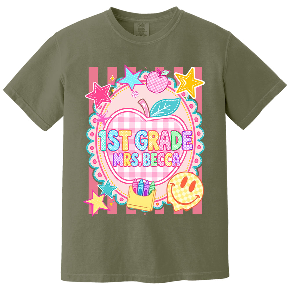 Personalized First Day Of School Shirt, Custom Name & Grade, Back To School Tee L0411 T24
