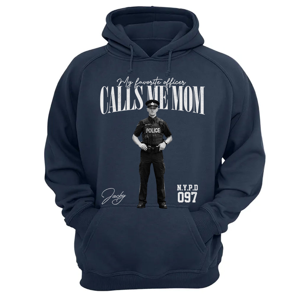 My Favorite Officer Calls Me Mom - Washed Tee Retro Bootleg Shirt For Police Family A2110