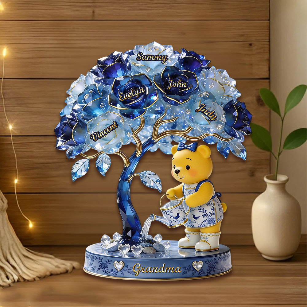 Growing With Grandma Bear Acrylic Plaque – Personalized Gifts For Grandma VH01