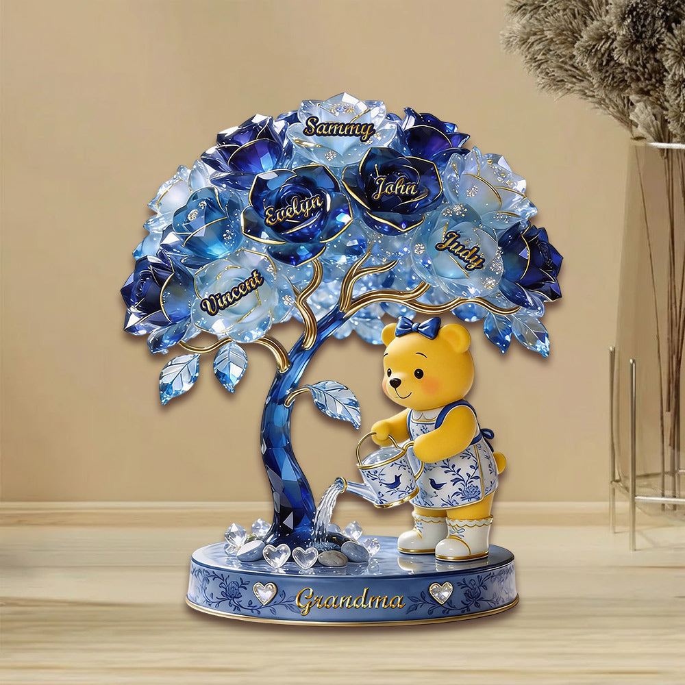 Growing With Grandma Bear Acrylic Plaque – Personalized Gifts For Grandma VH01