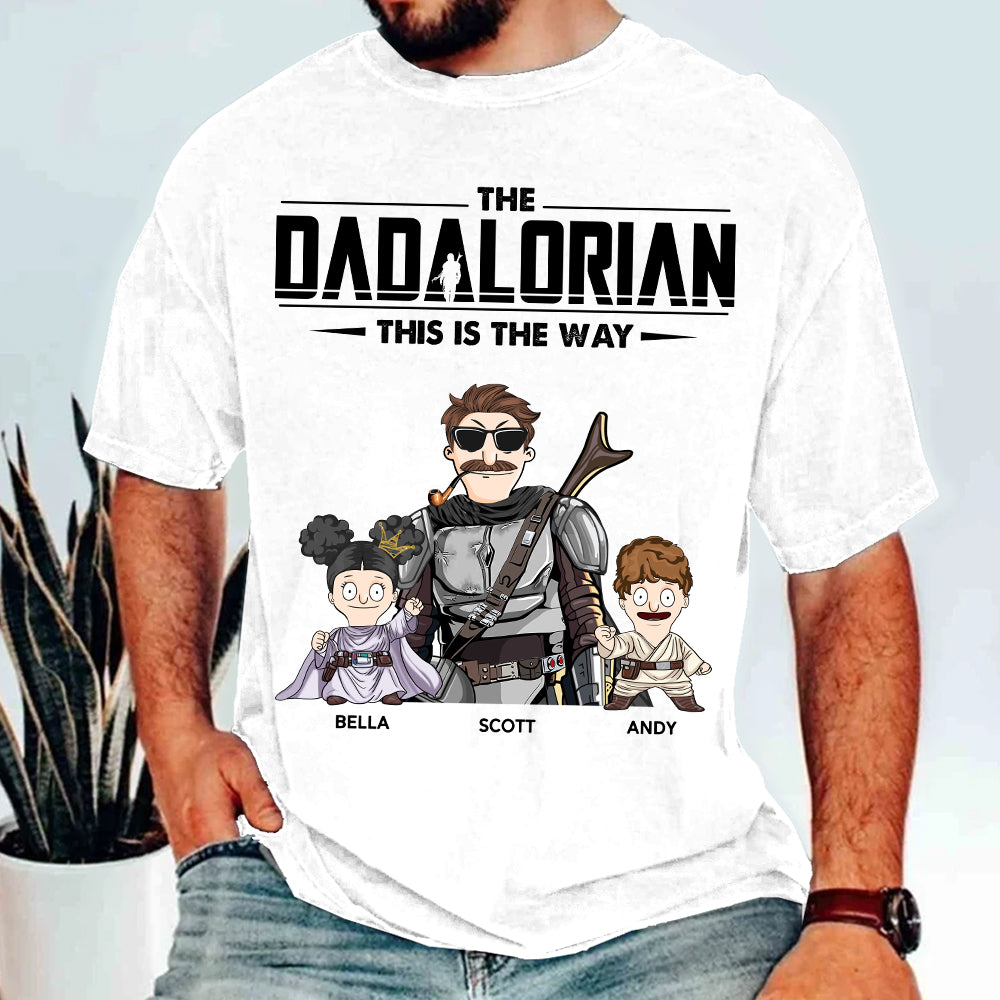 The Dadalorian This Is The Way Personalized Shirt Gift For Dad - Custom Nickname With Kids New Nh00