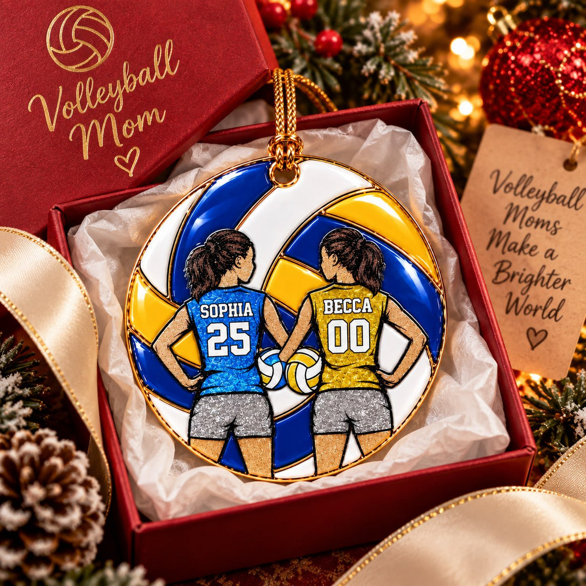 Personalized Volleyball Christmas Ornament, Custom Player Gift, Volleyball Lovers Christmas Gift T1807 T24