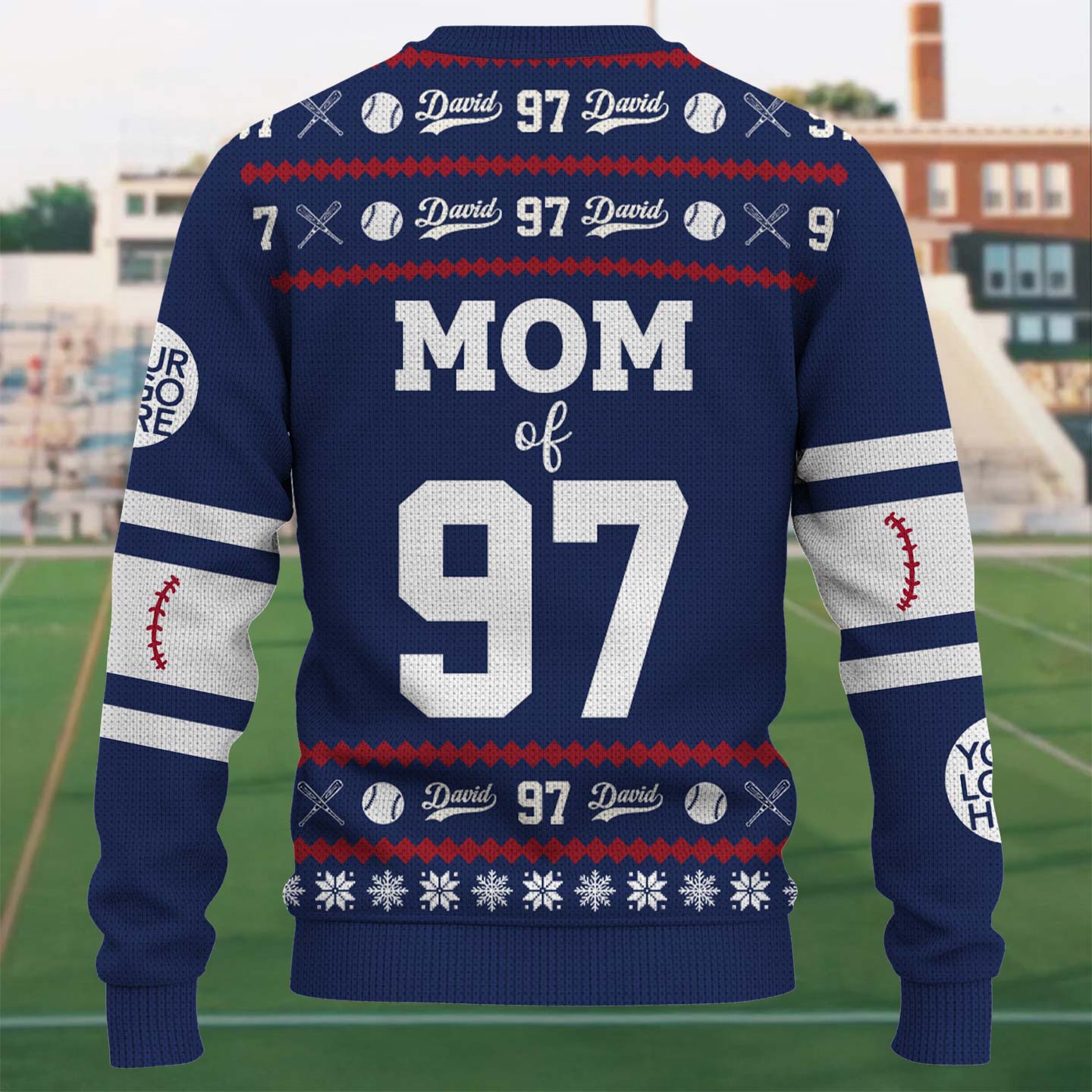 Custom Photo Baseball Game Day Baseball Ugly Sweater - Christmas Gift For Baseball Lovers - Personalized Gift For Baseball Player A2110 Pt99