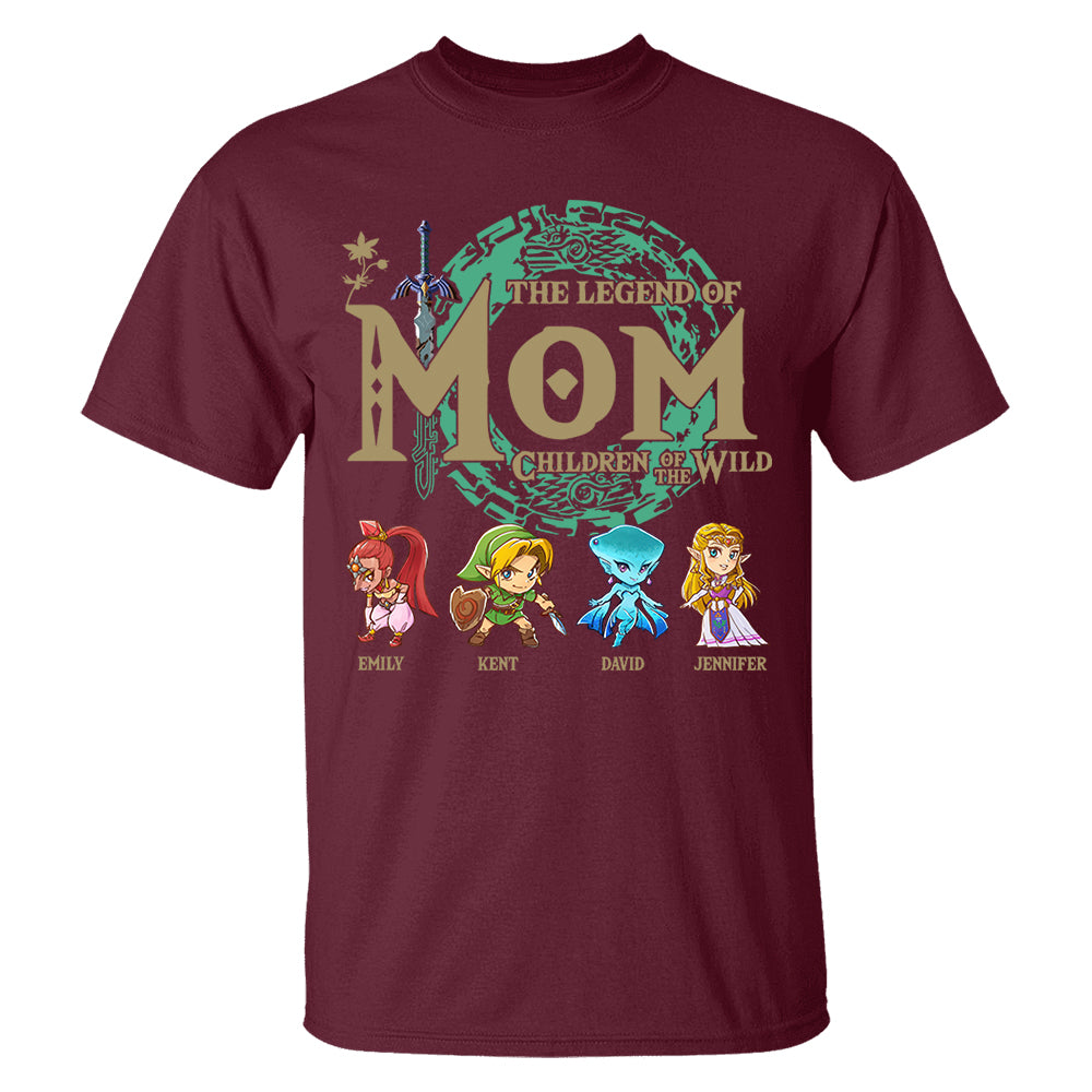 Personalized The Legend Of Mom Shirt, Children Of The Wild Gamer Shirt