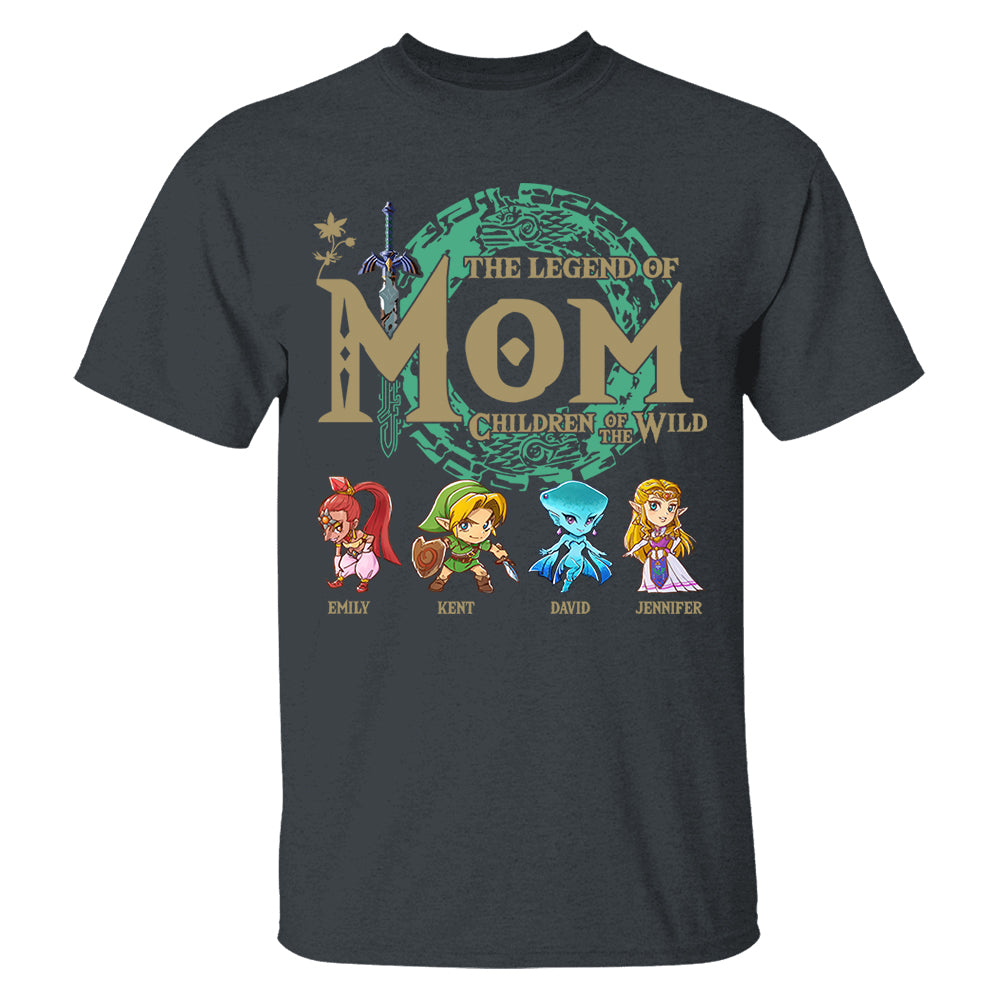 Personalized The Legend Of Mom Shirt, Children Of The Wild Gamer Shirt