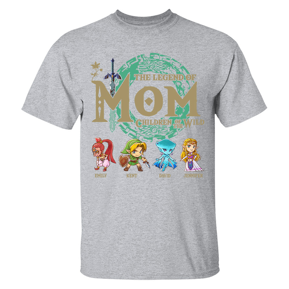 Personalized The Legend Of Mom Shirt, Children Of The Wild Gamer Shirt
