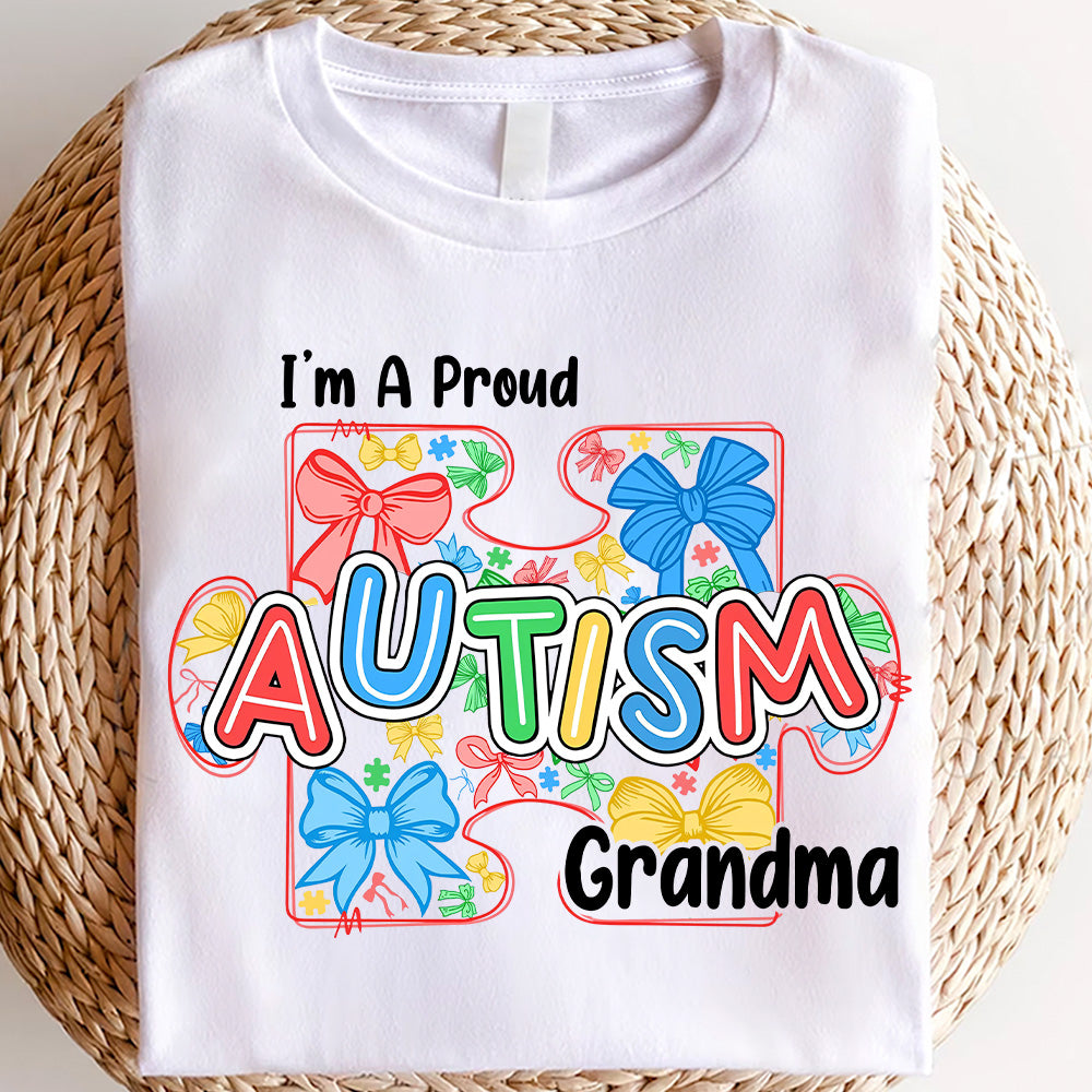 Im A Proud Grandma Love Heart Autism Awareness Puzzle Autism - Personalized Shirts Tu20