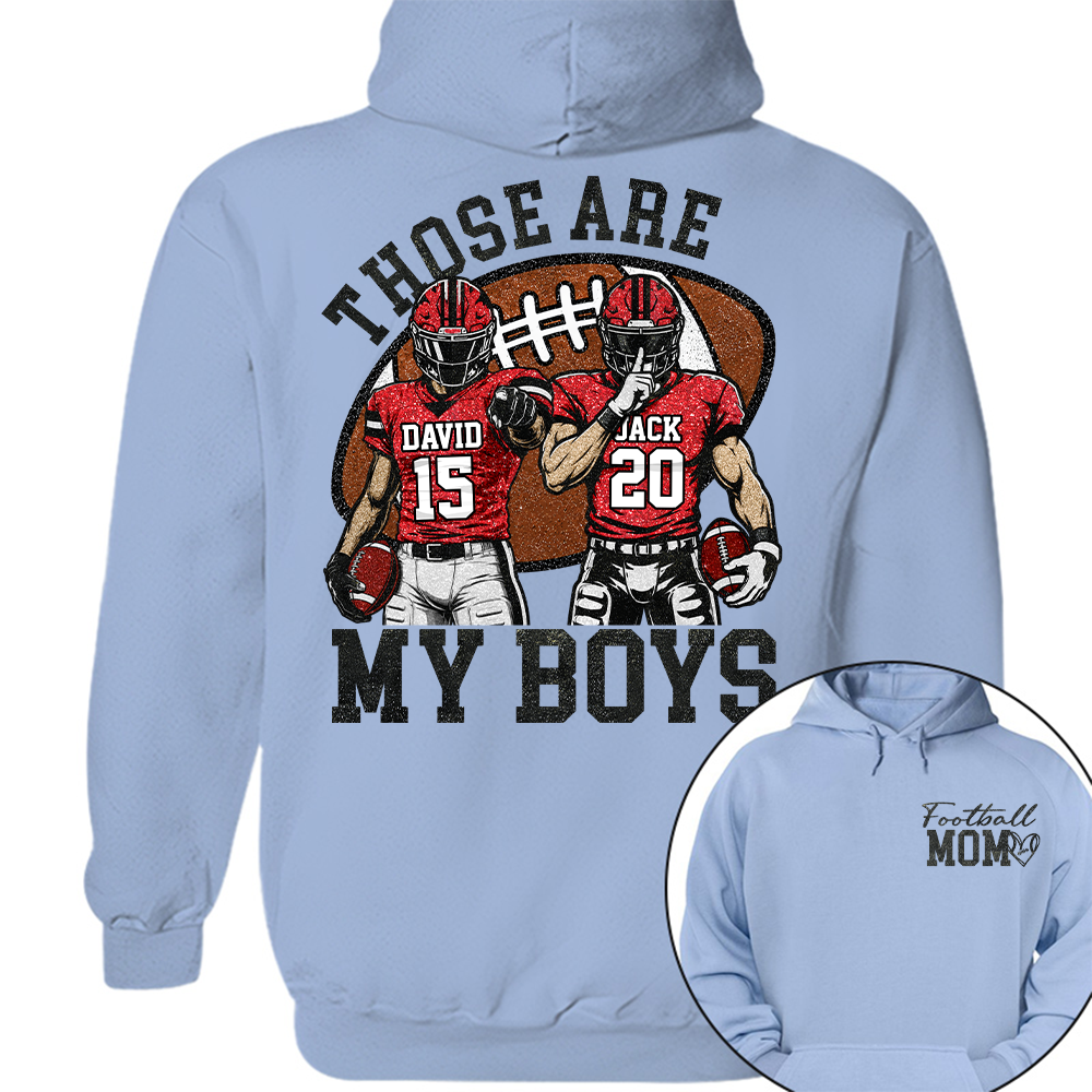 Personalized Football Mom Shirt, Those Are My Boy Sweatshirt, Football Kids Game Day Tee, Retro Cheer Mom Tee Vr2 Na02 Hv01