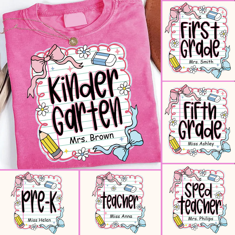 Preppy Teacher First Day of School Personalized Shirt Do99