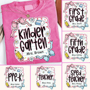 Preppy Teacher First Day of School Personalized Shirt Do99