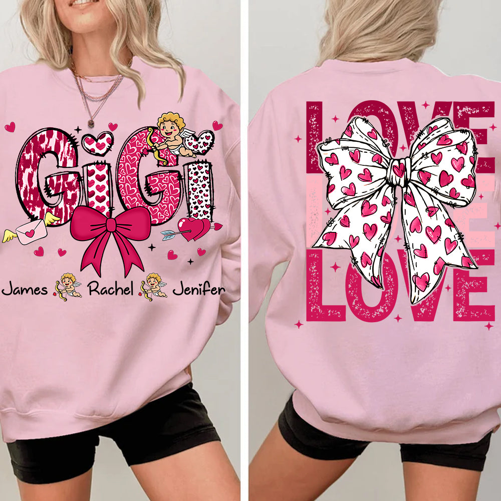 Personalized Grandma Valentine Coquette Bow, Gift For Mimi And Kids - HH0511 Tm01