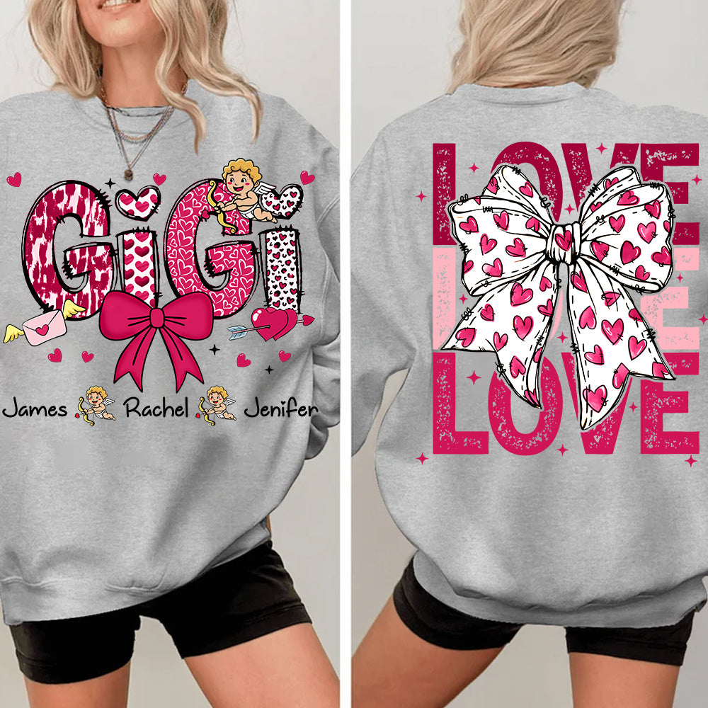 Personalized Grandma Valentine Coquette Bow, Gift For Mimi And Kids - HH0511 Tm01