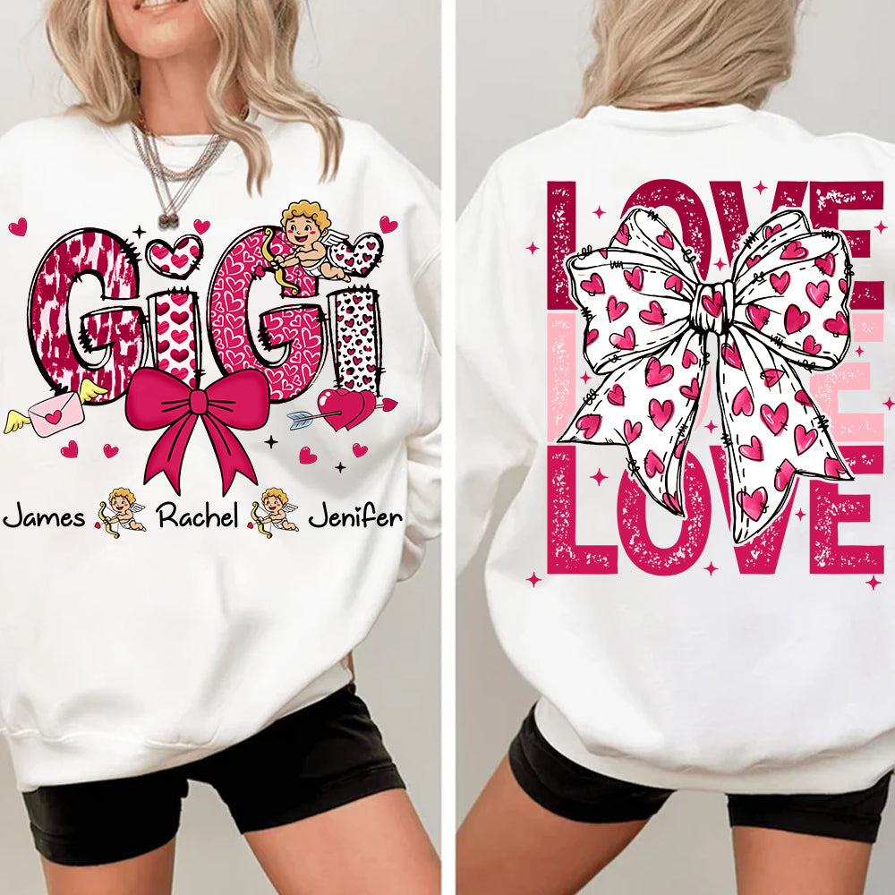 Personalized Grandma Valentine Coquette Bow, Gift For Mimi And Kids - HH0511 Tm01