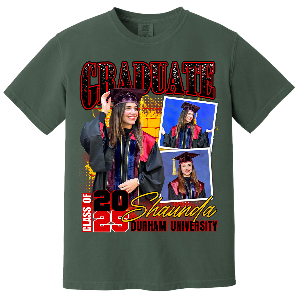 Custom Graduation Shirt - Custom Photo Family Graduation T-Shirt - Bootleg Tee Custom Photo Shirt For Graduation NA04 Tu20