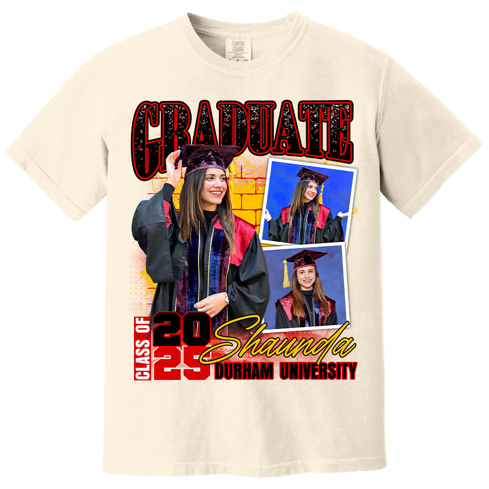Custom Graduation Shirt - Custom Photo Family Graduation T-Shirt - Bootleg Tee Custom Photo Shirt For Graduation NA04 Tu20