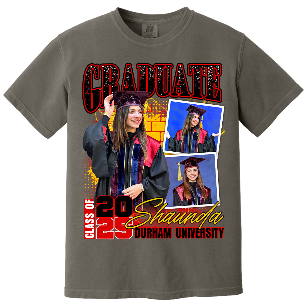 Custom Graduation Shirt - Custom Photo Family Graduation T-Shirt - Bootleg Tee Custom Photo Shirt For Graduation NA04 Tu20