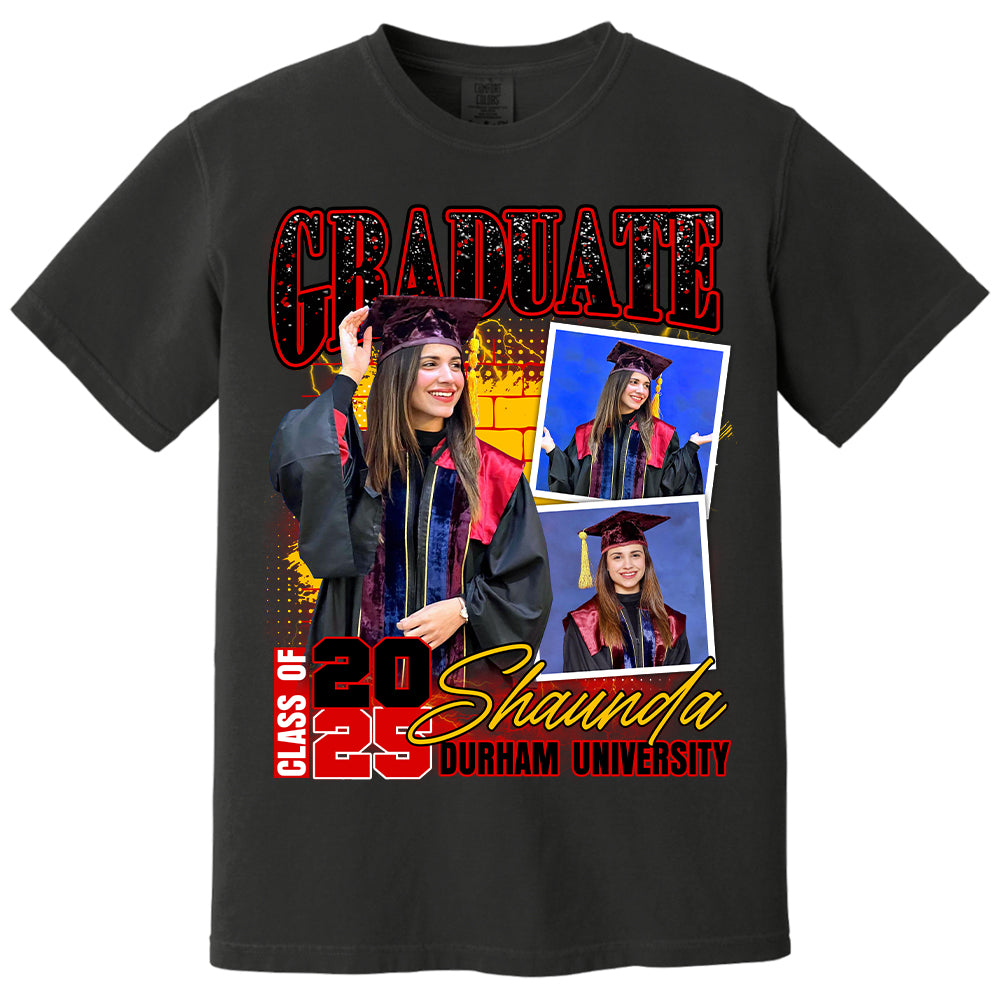 Custom Graduation Shirt - Custom Photo Family Graduation T-Shirt - Bootleg Tee Custom Photo Shirt For Graduation NA04 Tu20