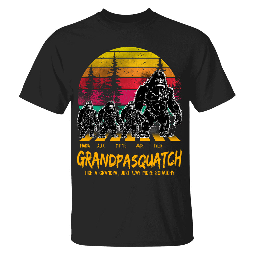 Grandpasquatch Like A Grandpa Just Way More Squatchy Personalized Vintage Shirt
