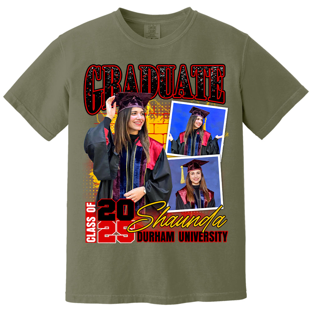 Custom Graduation Shirt - Custom Photo Family Graduation T-Shirt - Bootleg Tee Custom Photo Shirt For Graduation NA04 Tu20