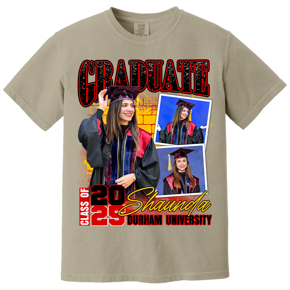 Custom Graduation Shirt - Custom Photo Family Graduation T-Shirt - Bootleg Tee Custom Photo Shirt For Graduation NA04 Tu20