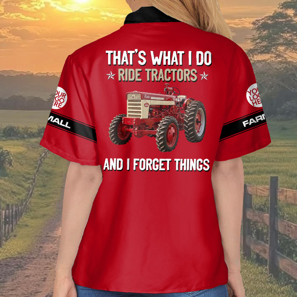 I Ride Tractors And I Forget Things, Custom Photo Tractor Shirt, Gift for Farmer A2110 Pt99