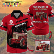 I Ride Tractors And I Forget Things, Custom Photo Tractor Shirt, Gift for Farmer A2110 Pt99