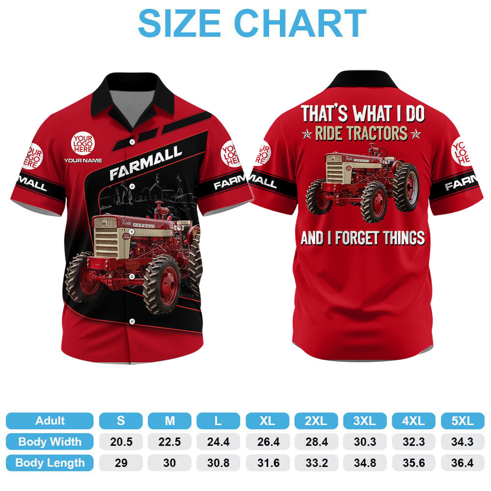I Ride Tractors And I Forget Things, Custom Photo Tractor Shirt, Gift for Farmer A2110 Pt99